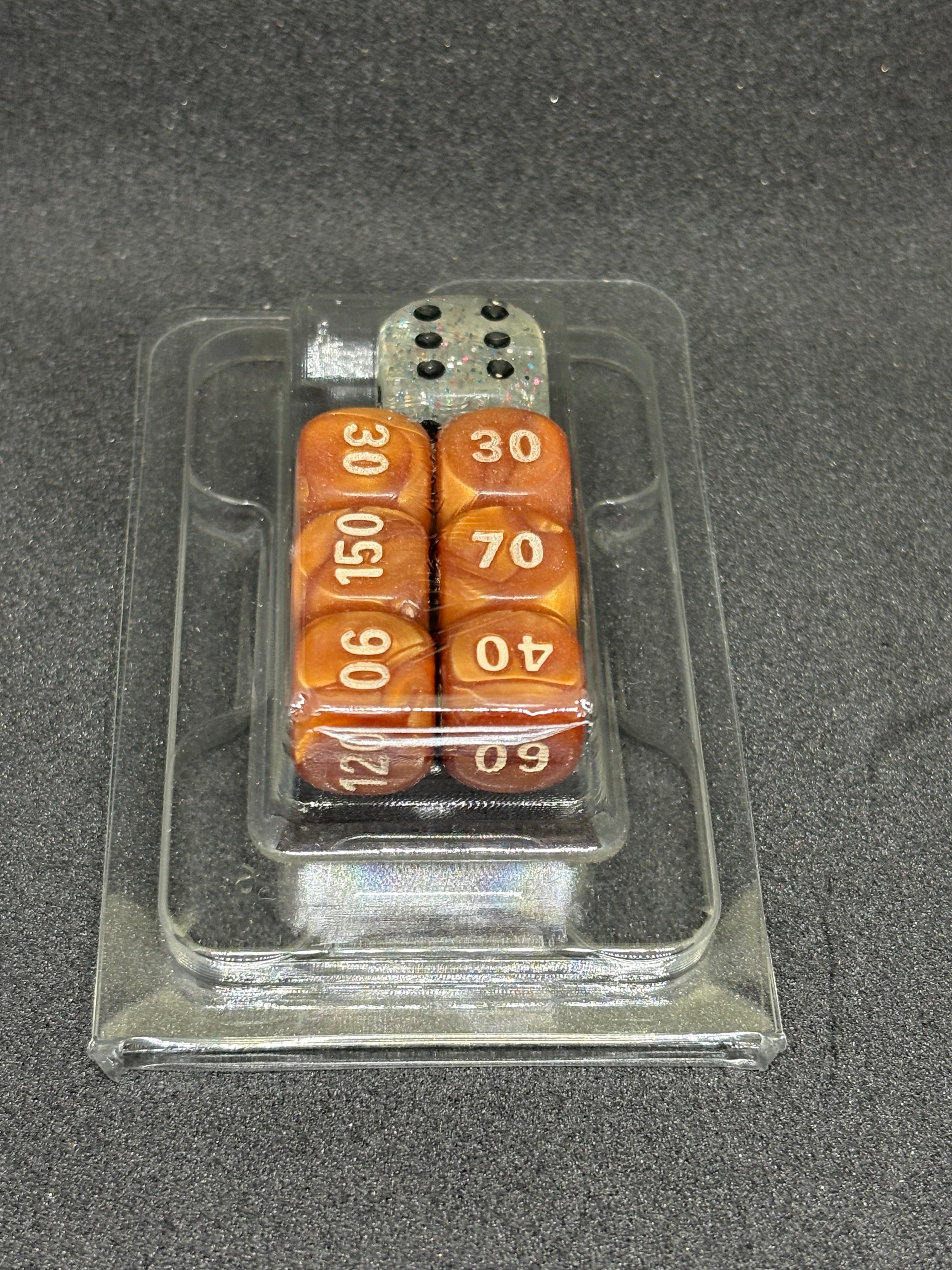Prismatic 6 Damage Counter Dice & Competition-Legal Coin Flip Die Set